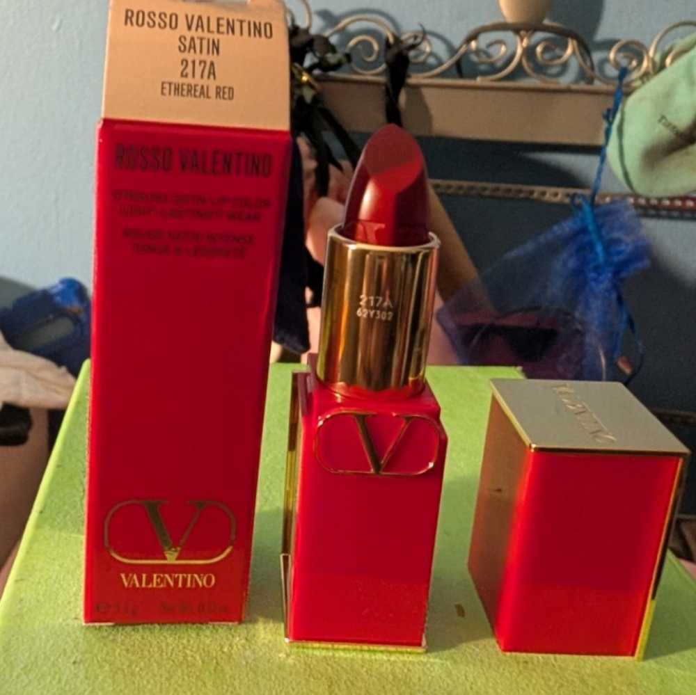 Valentino Rosso Satin Lipstick in Bold Red
